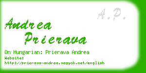 andrea prierava business card